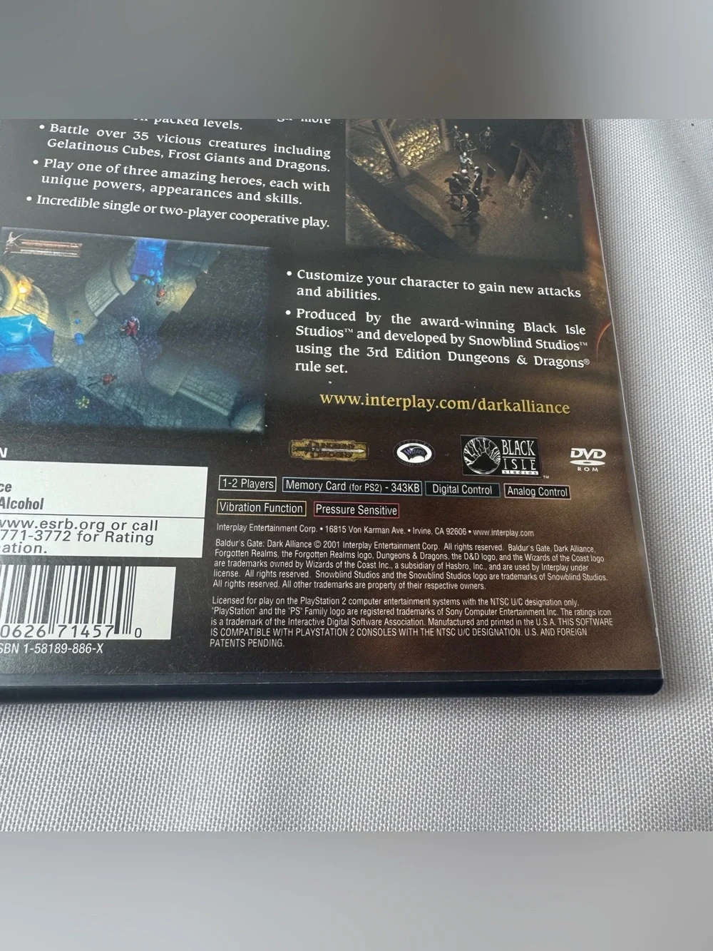 Baldur's Gate-Dark Alliance With Manual - Sony PlayStation 2 Tested To Play